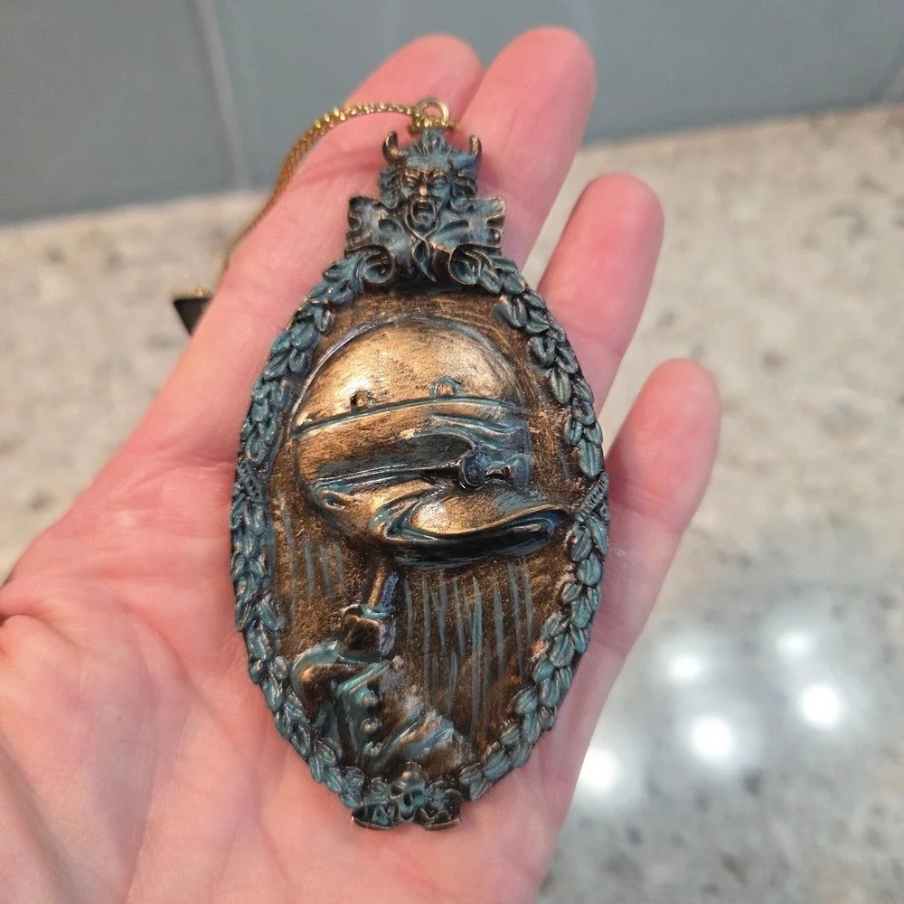 NWT Vintage Disney Nightmare Before Christmas Ornament Bronze Verdigris Resin